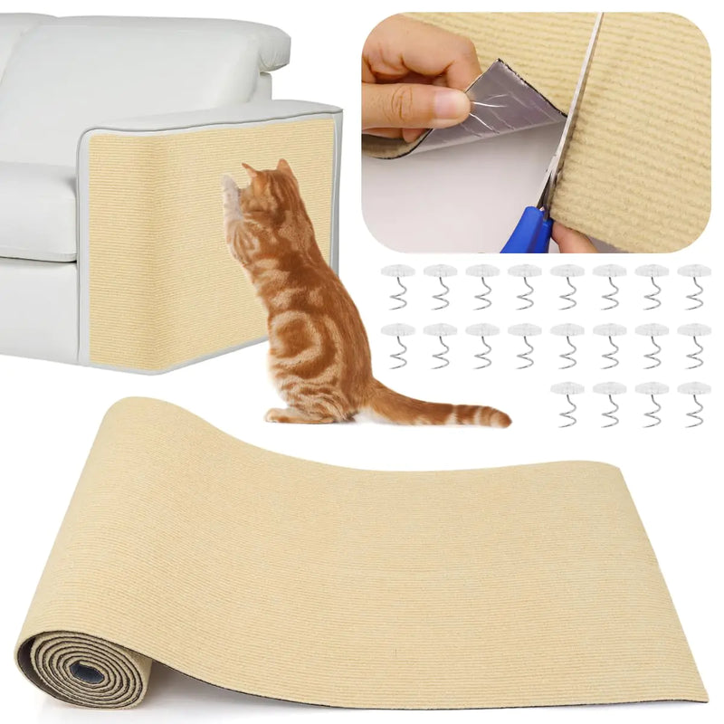Cat Scratch Mat Self-Adhesive Cat Couch Protector 78.7